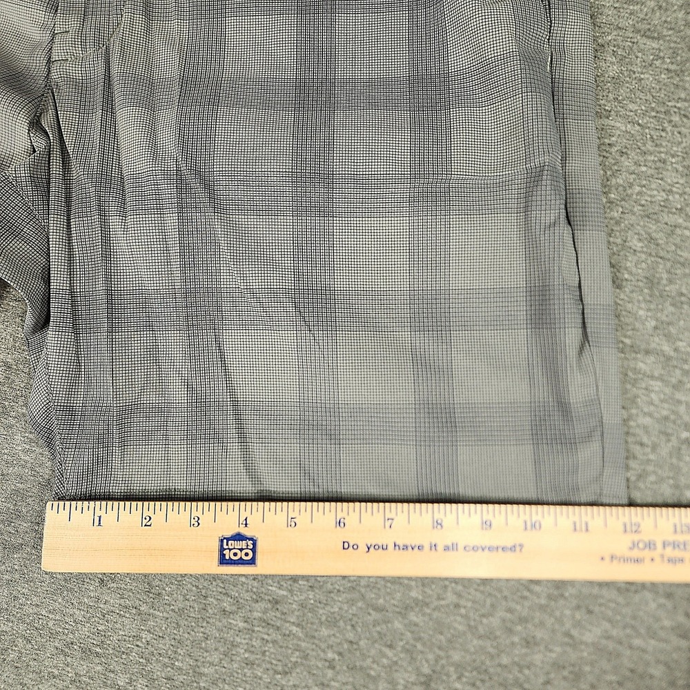 NorthFace Plaid Short 40 Men Nylon Flat Front Gray 9" Preppy Performance Stretch - Picture 11 of 12